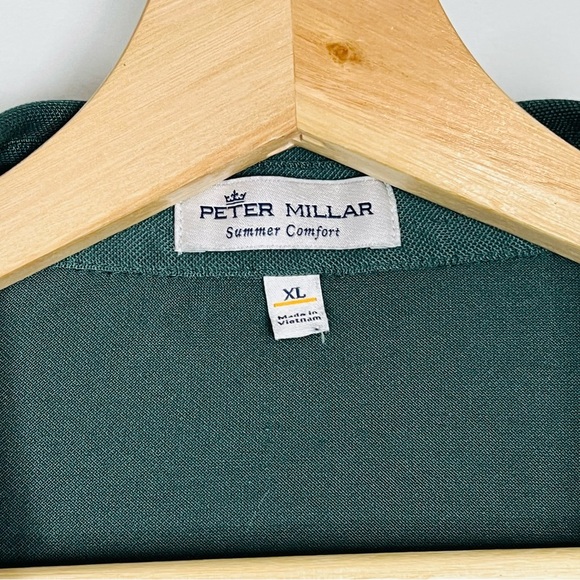 Peter Millar Green/Navy Summer Comfort Polo XL - Picture 3 of 4